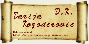 Darija Kozoderović vizit kartica